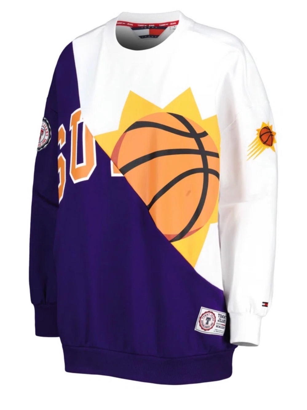 Tommy Hilfiger x Phoenix Suns Colorblock Crewneck Sweater - Purple/White NWT NBA